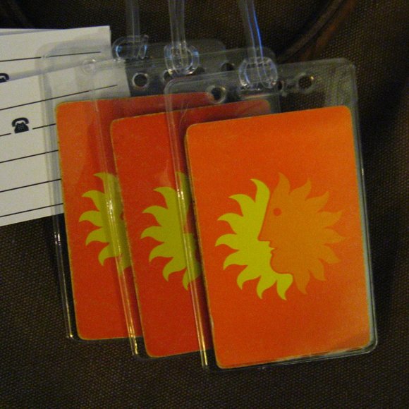 ✈️ National Airlines Vintage Sun Logo Bag Tags (3) - Picture 3 of 4